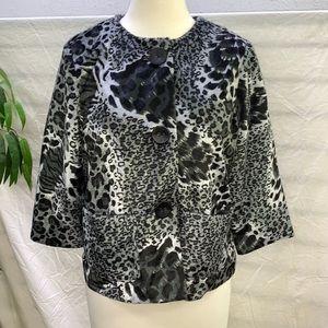 Ruby Rd. Petite Animal Print Jacket